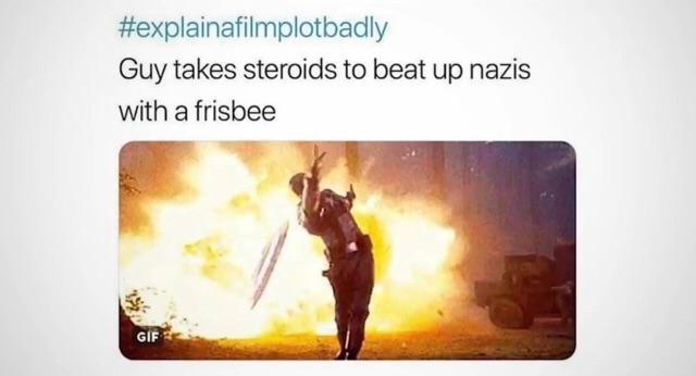 guy takes steroids to beat up nazis - Guy takes steroids to beat up nazis with a frisbee Si