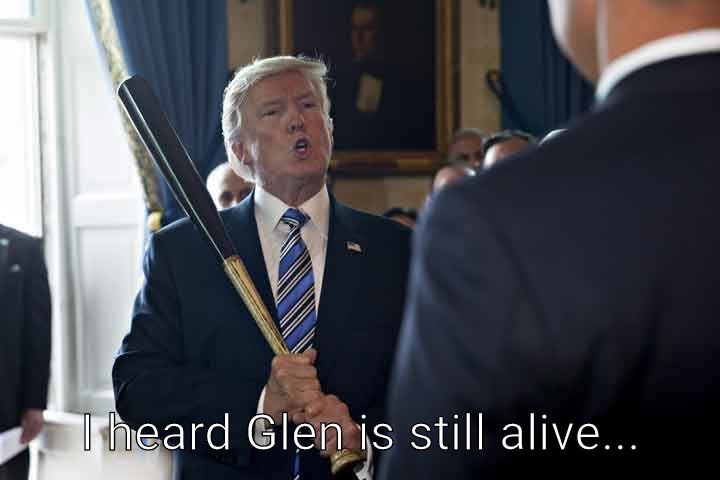 Trump with a bat