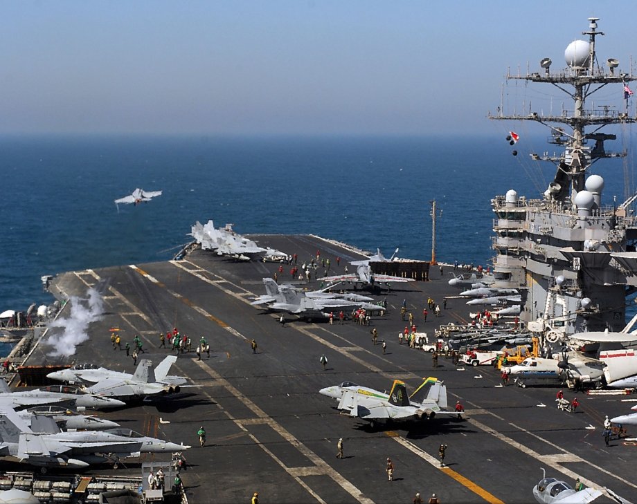 To put this in perspective, when the U.S. Navy sends an aircraft carrier to watch-over a country…that country and the rest of the world knows that America isn’t f-n around.
Simply put, the presence of a carrier means air dominance.