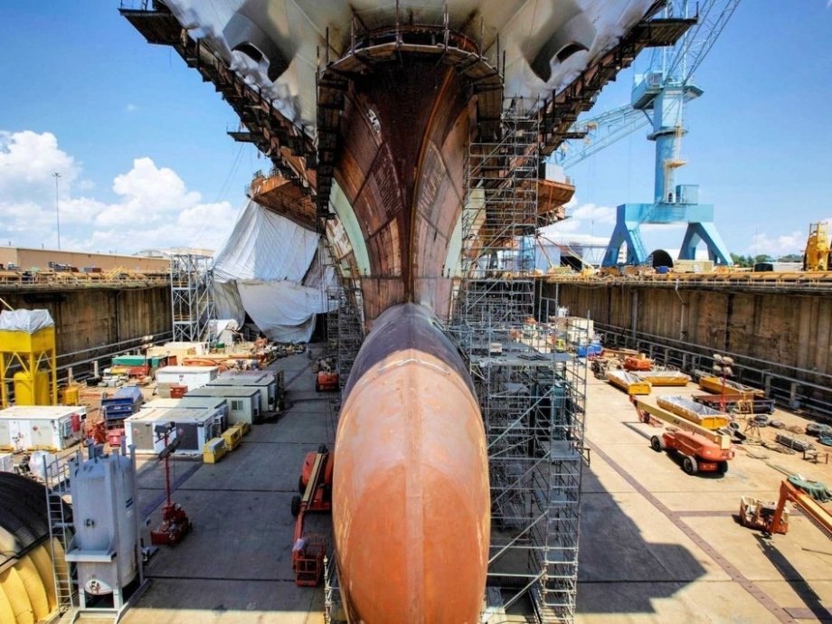 The ship produces 15,000 meals a day to feed the floating city.