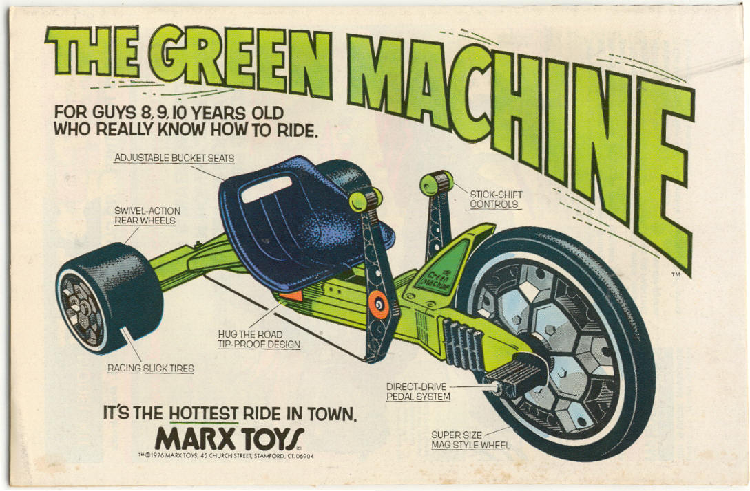 awesome nostalgia of green machine bigh wheel