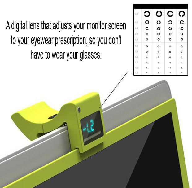 Screen cover that adjusts it to your prescription