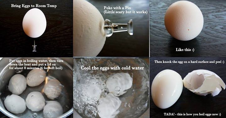boiled egg puns - Bring Eggs to Room Temp Poke with a Pin Little scary but it works this Then knock the egg on a hard surface and peel Put eggs in boiling water, then turn down the heat and put a lid on for about 8 minutes 6 for loft boil Cool the eggs wi