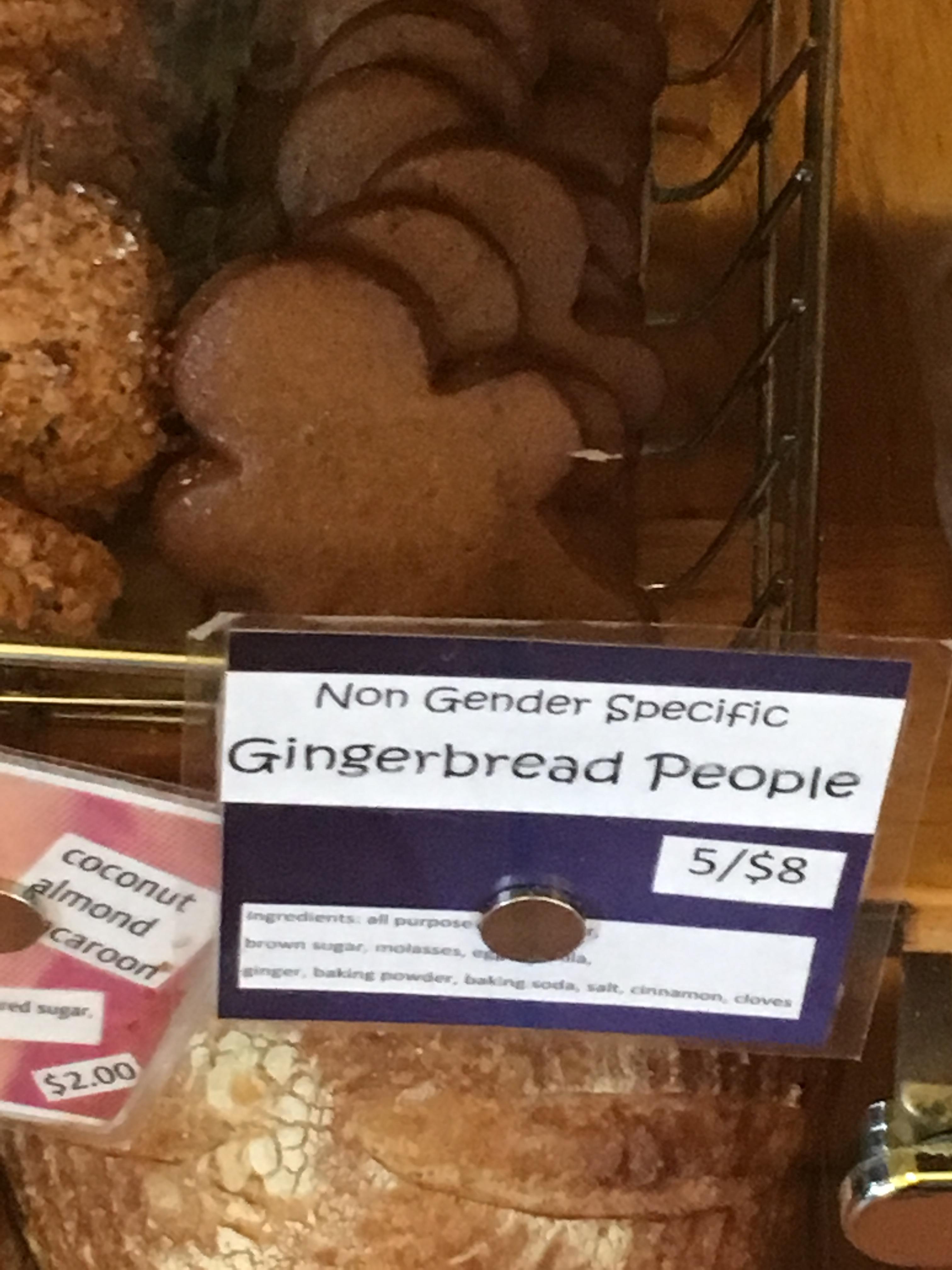 non gender specific gingerbread people - Non Gender Specific Gingerbread People 5$8 Coconut almond carport $2.00