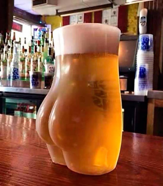 ass beer glass