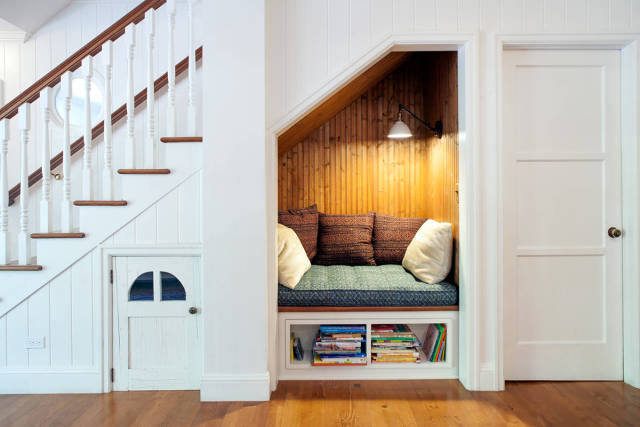 cool little nook under the stairs