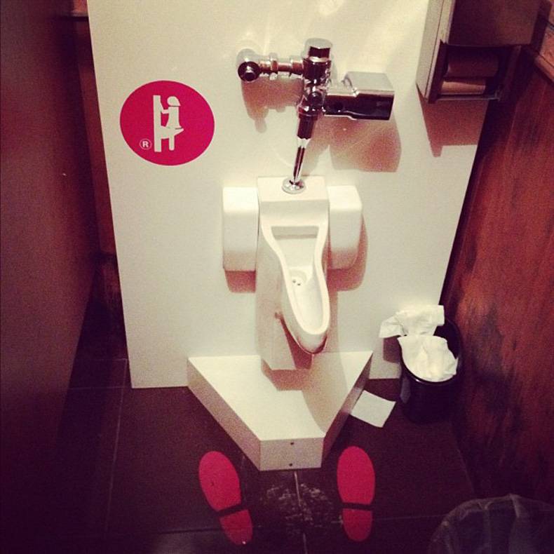 girl urinal