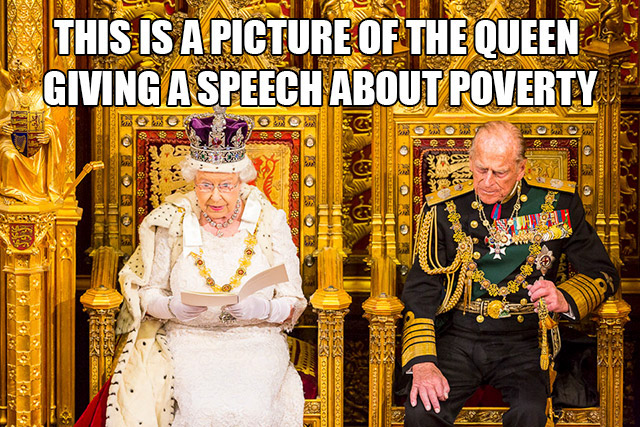 Sa This Is A Picture Of The Queen Giving A Speech About Poverty 92 Jol
