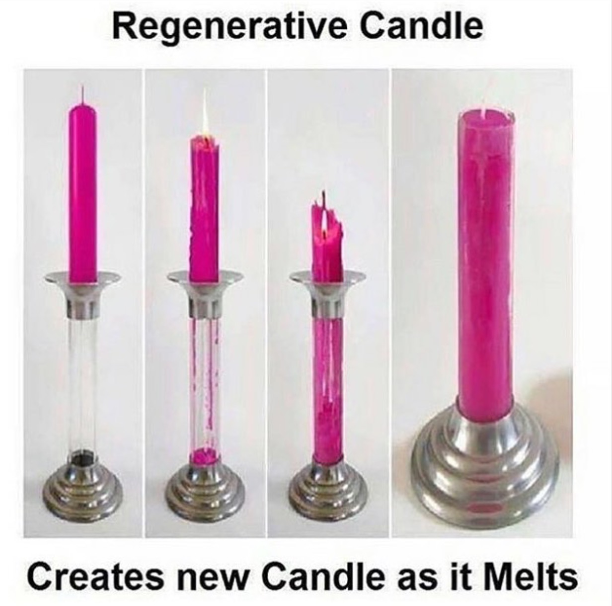 random pic regenerative candle - Regenerative Candle Creates new Candle as it Melts