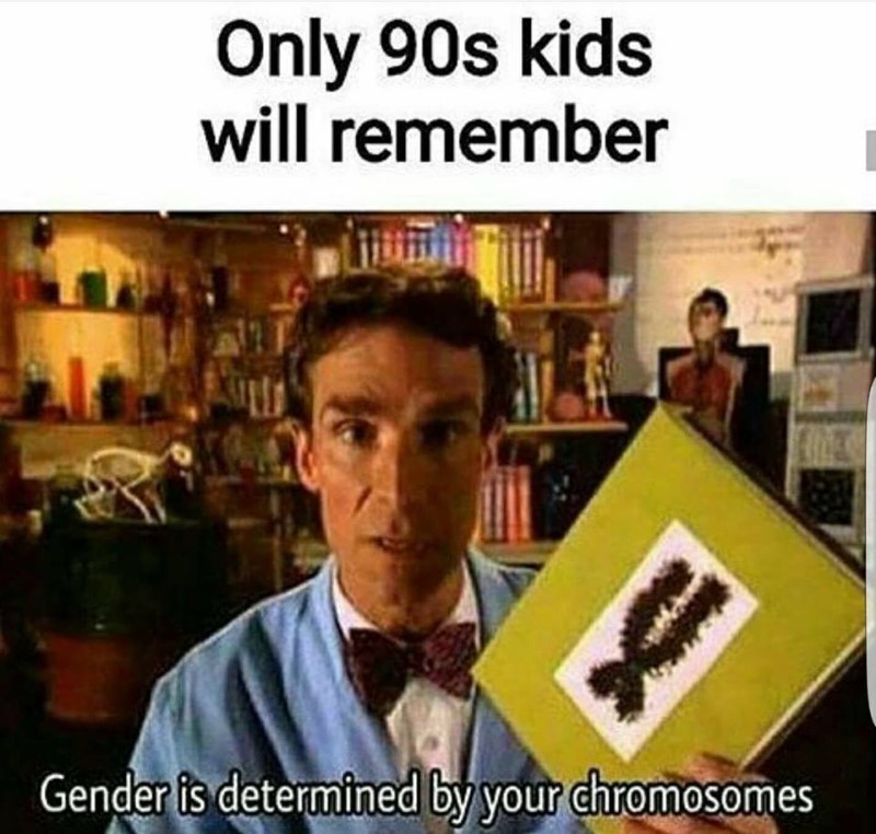 gender memes - Only 90s kids will remember Gender is determined by your chromosomes