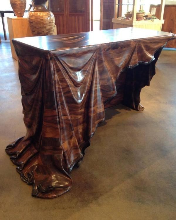 wooden table cloth