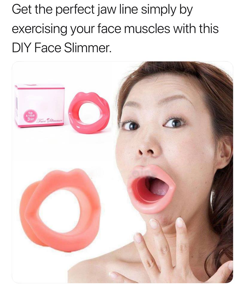 lip - Get the perfect jaw line simply by exercising your face muscles with this Diy Face Slimmer. 1 399