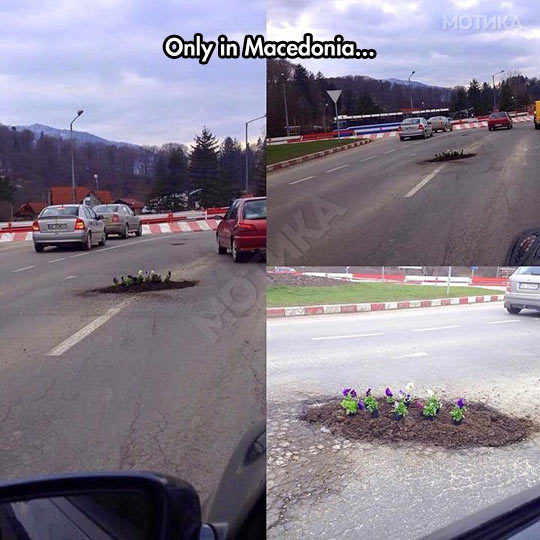 funny pothole fix - Monika Only in Macedonia.co