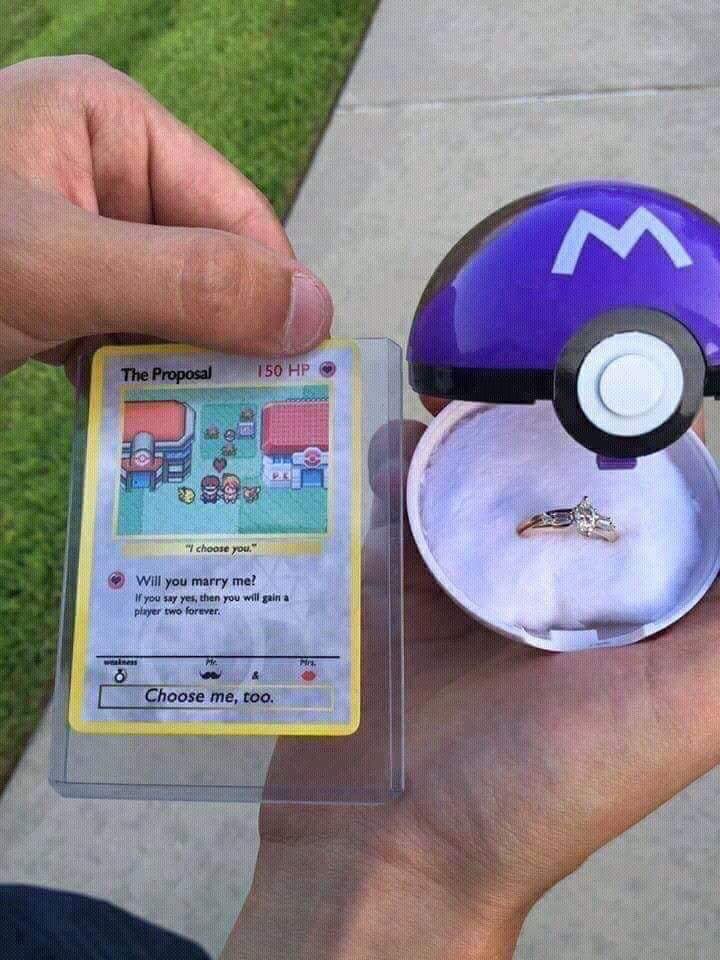 random pics - pokemon proposal - The Proposal 150 Hp choose you." Will you marry me? W you say yes, then you will gain a player two forever. Choose me, too.