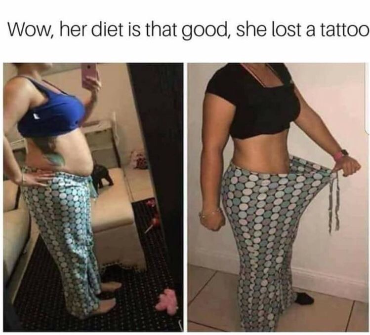 random pics - diet so good she lost a tattoo - Wow, her diet is that good, she lost a tattoo
