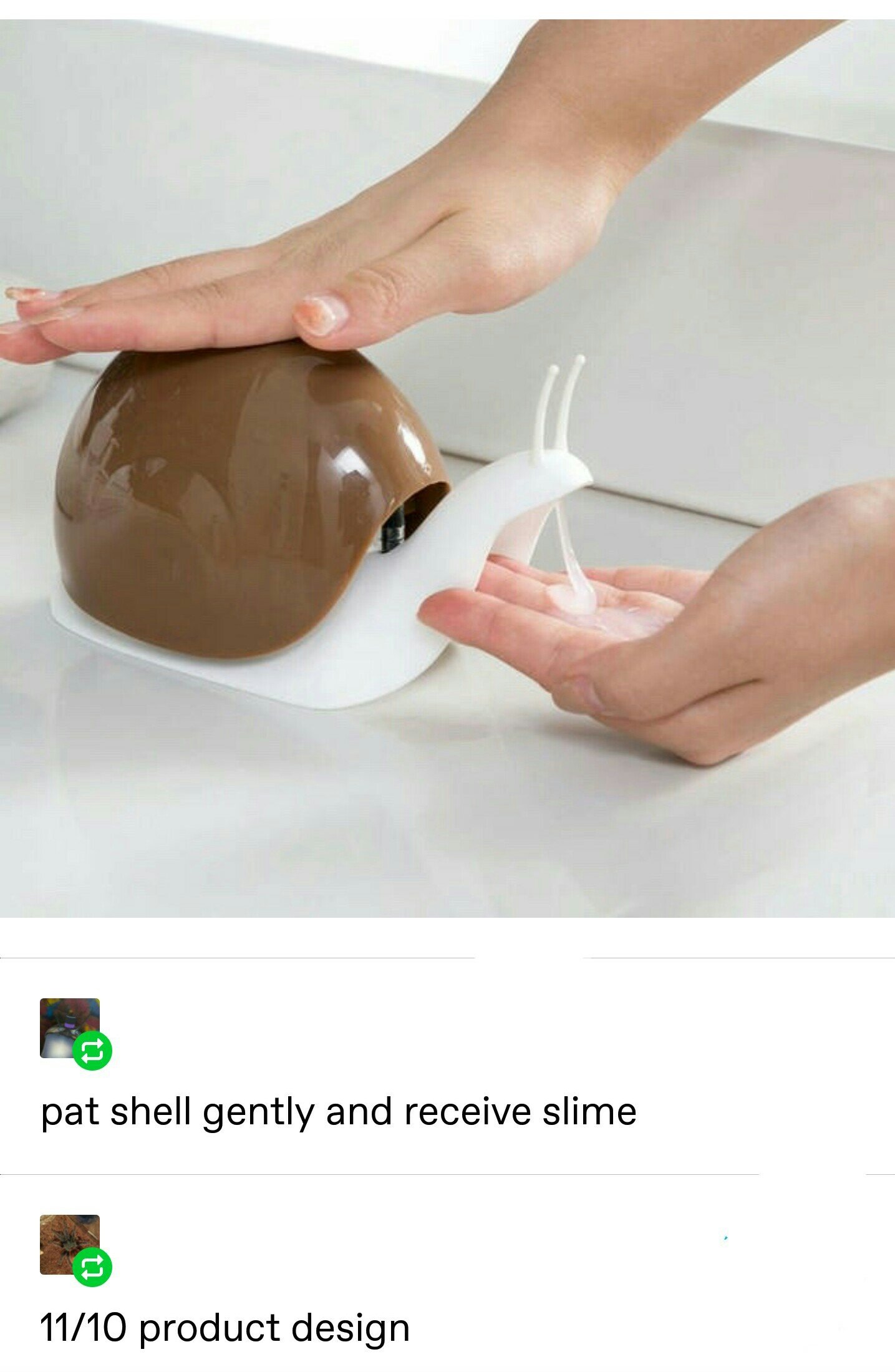 Shower gel - pat shell gently and receive slime 1110 product design