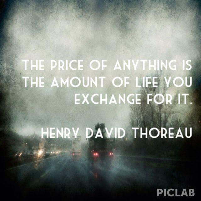 funny memes - price of anything is the amount - The Price Of Anything Is The Amount Of Life You Exchange For It. Henry David Thoreau Piclab