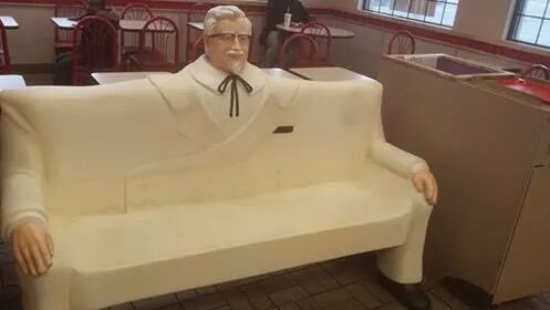 random pics - colonel sanders as a couch