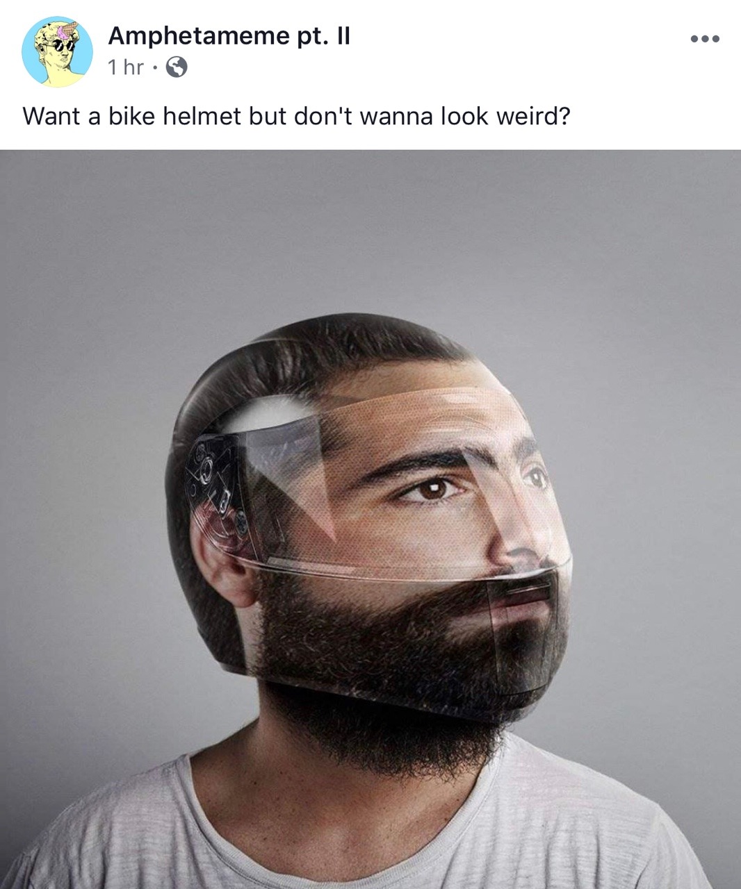 random memes - meme of helmet head printed - Amphetameme pt. Il 1 hr Want a bike helmet but don't wanna look weird?