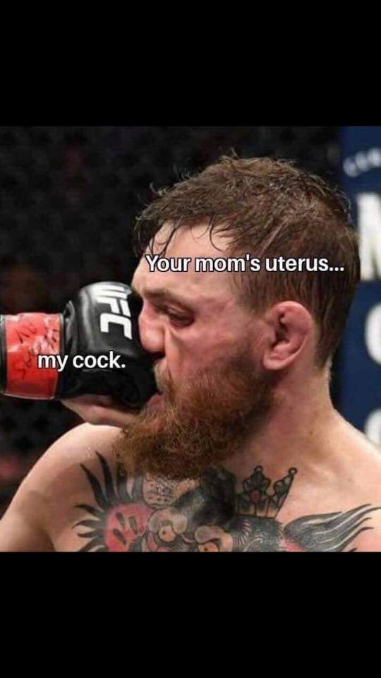 conor mcgregor punched - Your mom's uterus... my cock.