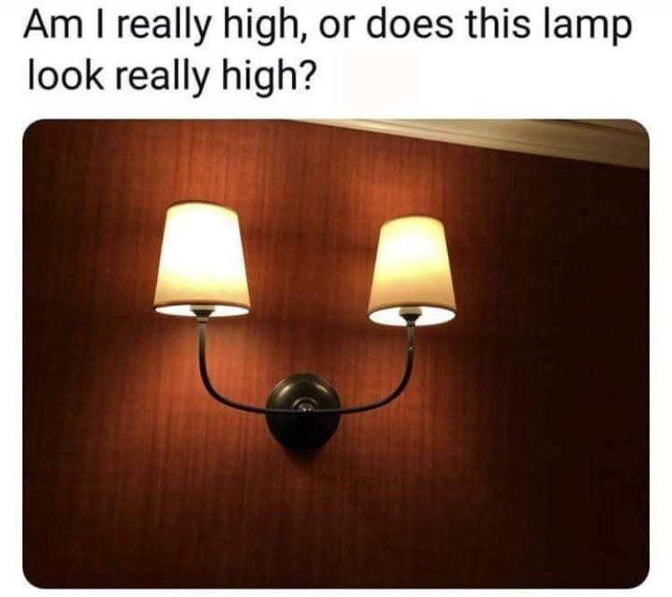 pareidolia meme of very stoned looking lamp