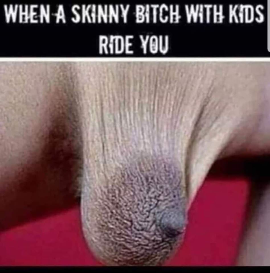 skinny ass bitch memes - When A Skinny Bitch With Kids Ride You