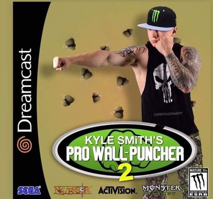 activision - Dreamcast Espettacomedy Kyle Smith'S Pro WallPuncher Mature 17 Sega Nevest Activision, Mnster Monster Energy Cerita Bere Esrb