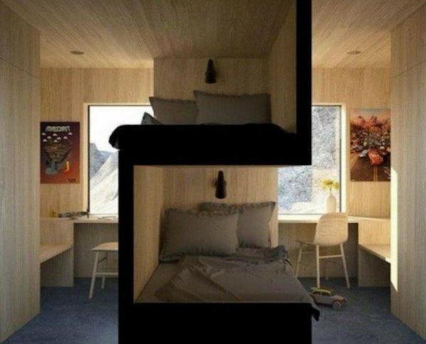 split room bunk bed