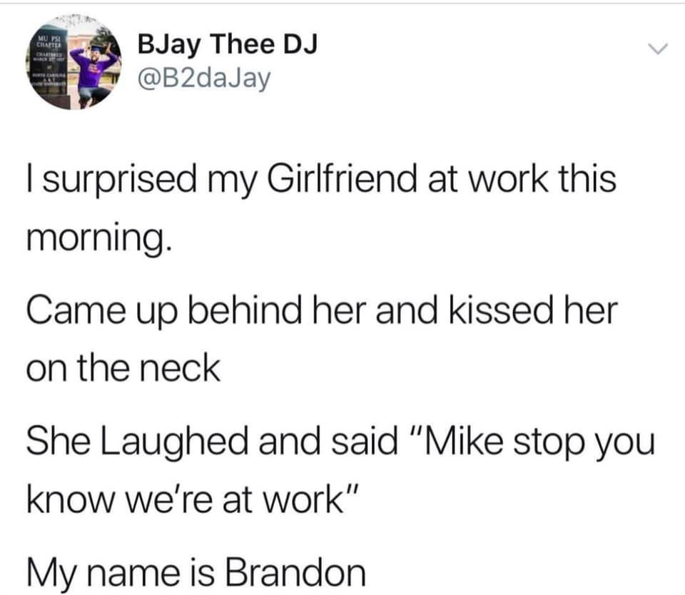 astronaut moon's haunted - Chaft BJay Thee Dj I surprised my Girlfriend at work this morning. Came up behind her and kissed her on the neck She Laughed and said "Mike stop you know we're at work" My name is Brandon