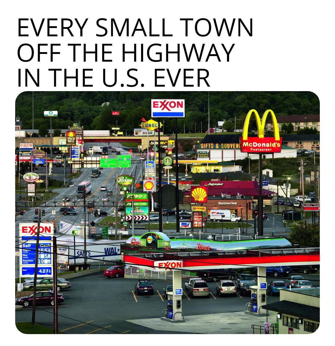 every small town off the highway - Every Small Town Off The Highway In The U.S. Ever Exxon Gifts & Souveni McDonald's Exon