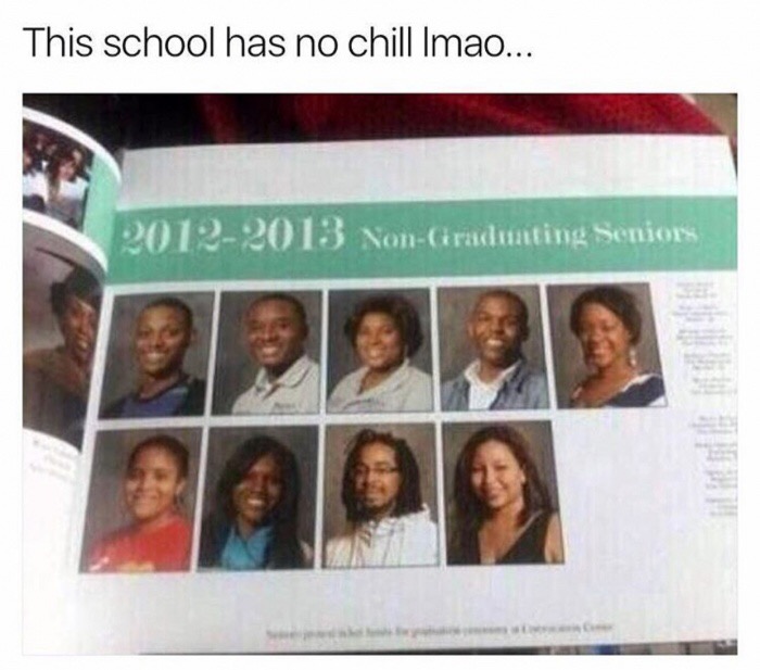 meme of non graduating seniors
