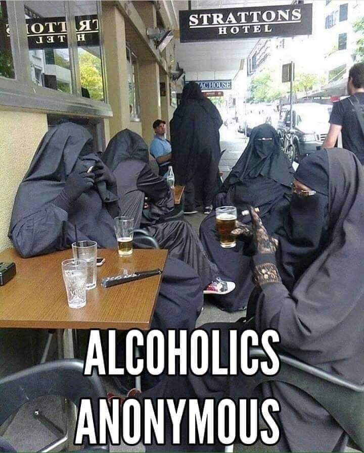 muslim women drinking beer - Strattons Hotel Chouse Llalcoholics Anonymous