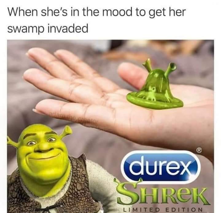 shrek - When she's in the mood to get her swamp invaded durex Shrek Limited Edition