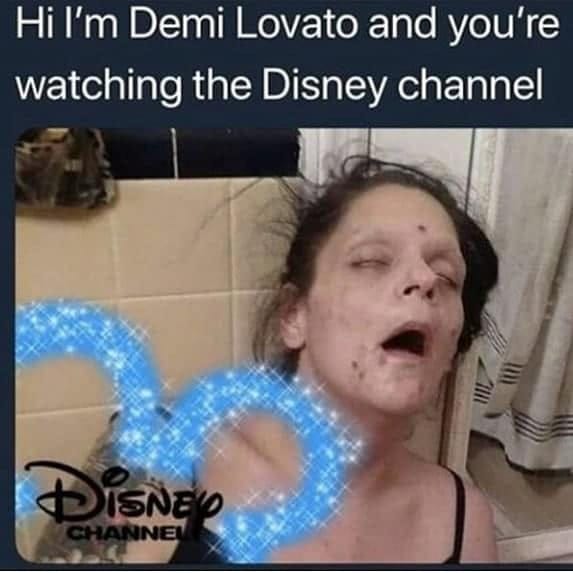 savage meme demi lovato junkie meme - Hi I'm Demi Lovato and you're watching the Disney channel Disned Channel