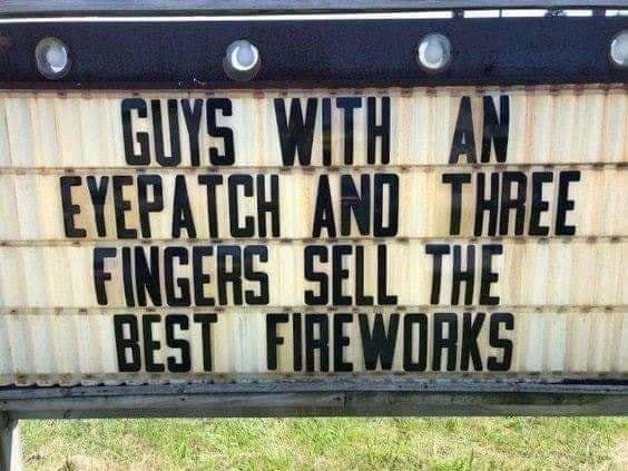 vehicle - Guys With Eyepatch And Three Fingers Sell The Best Fireworks
