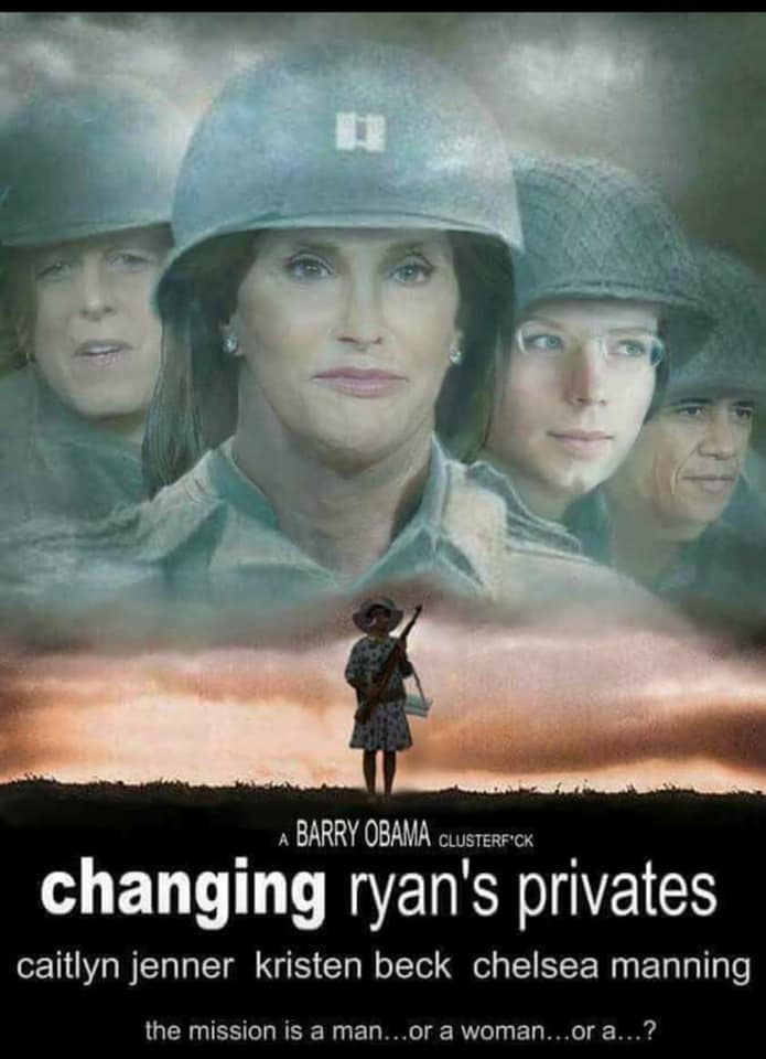 changing ryans privates - A Barry Obama ClusterfCk changing ryan's privates caitlyn jenner kristen beck chelsea manning the mission is a man...or a woman...or a...?