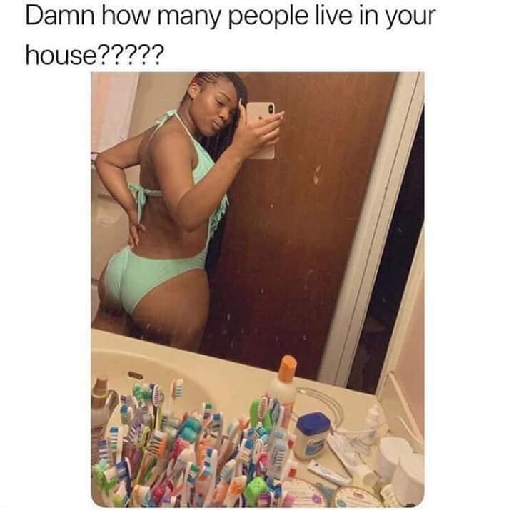 bikini - Damn how many people live in your house?????
