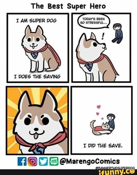 dog comic i did the save - The Best Super Hero I Am Super Dog Today'S Been So Stressful.. I Does The Saving I Did The Save. Fo Obannertjesuperdog ifunny.co