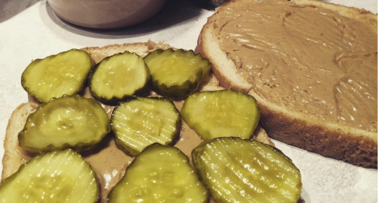 pickle and peanut butter sandwich