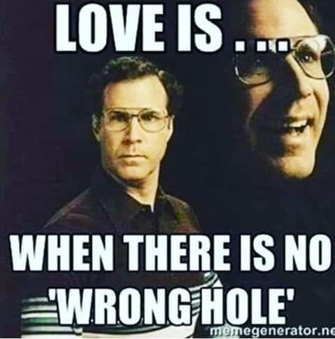 will ferrell portrait - Love Is... When There Is No Wrong Hole memegenerator.ne