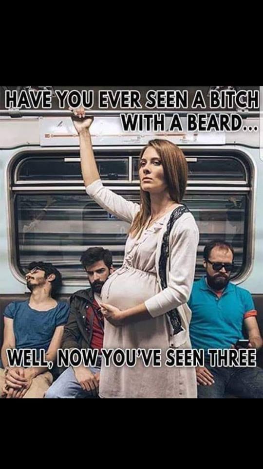 Have You Ever Seen A Bitch With A Beard... Well, Now.You'Ve Seen Three