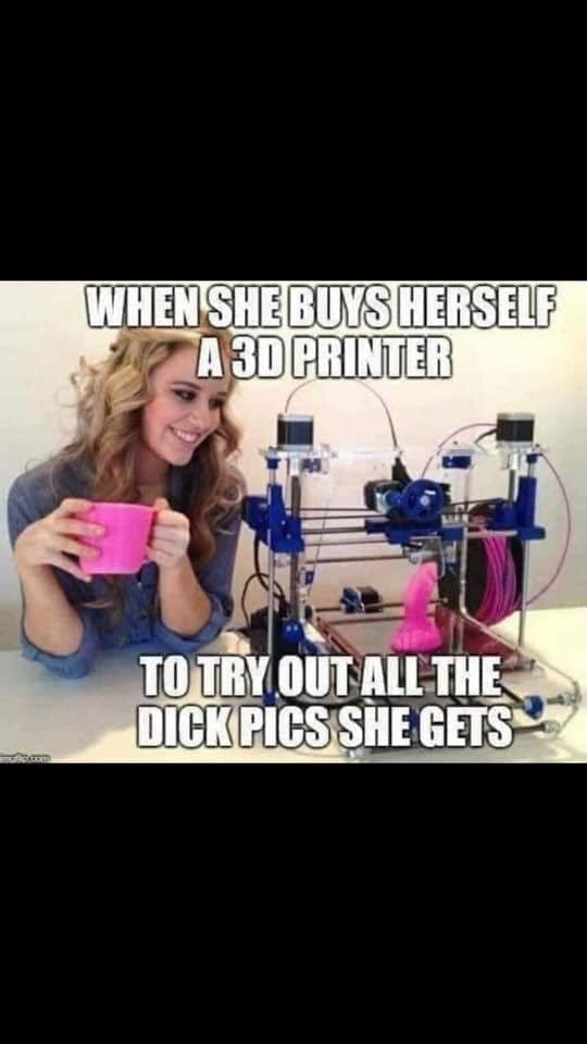 3d printed dildo - When She Buys Herself A 3D Printer To Try Out All The Dick Pics She Gets