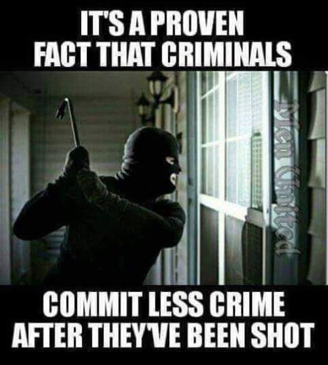 someone robbing a house - It'S A Proven Fact That Criminals Commit Less Crime After They'Ve Been Shot