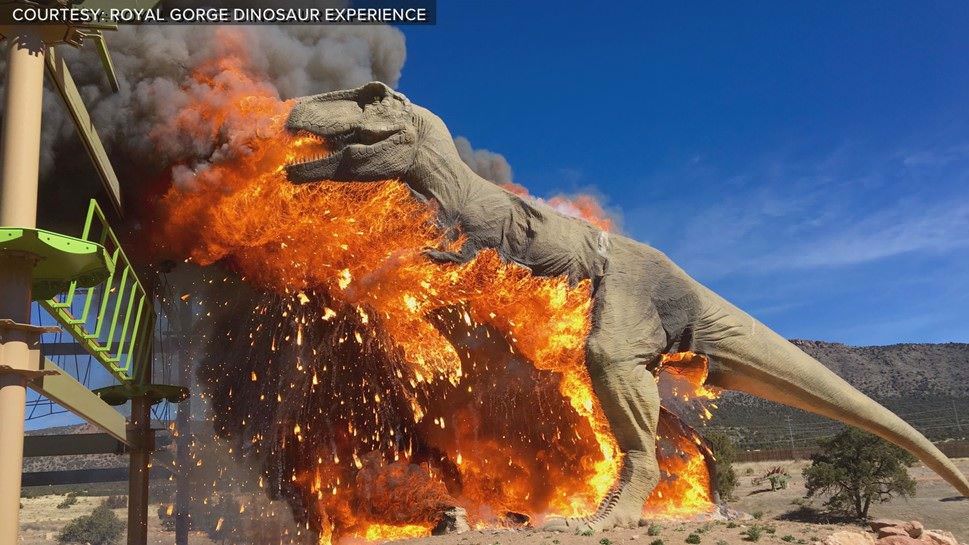 t rex fire - Courtesy Royal Gorge Dinosaur Experience