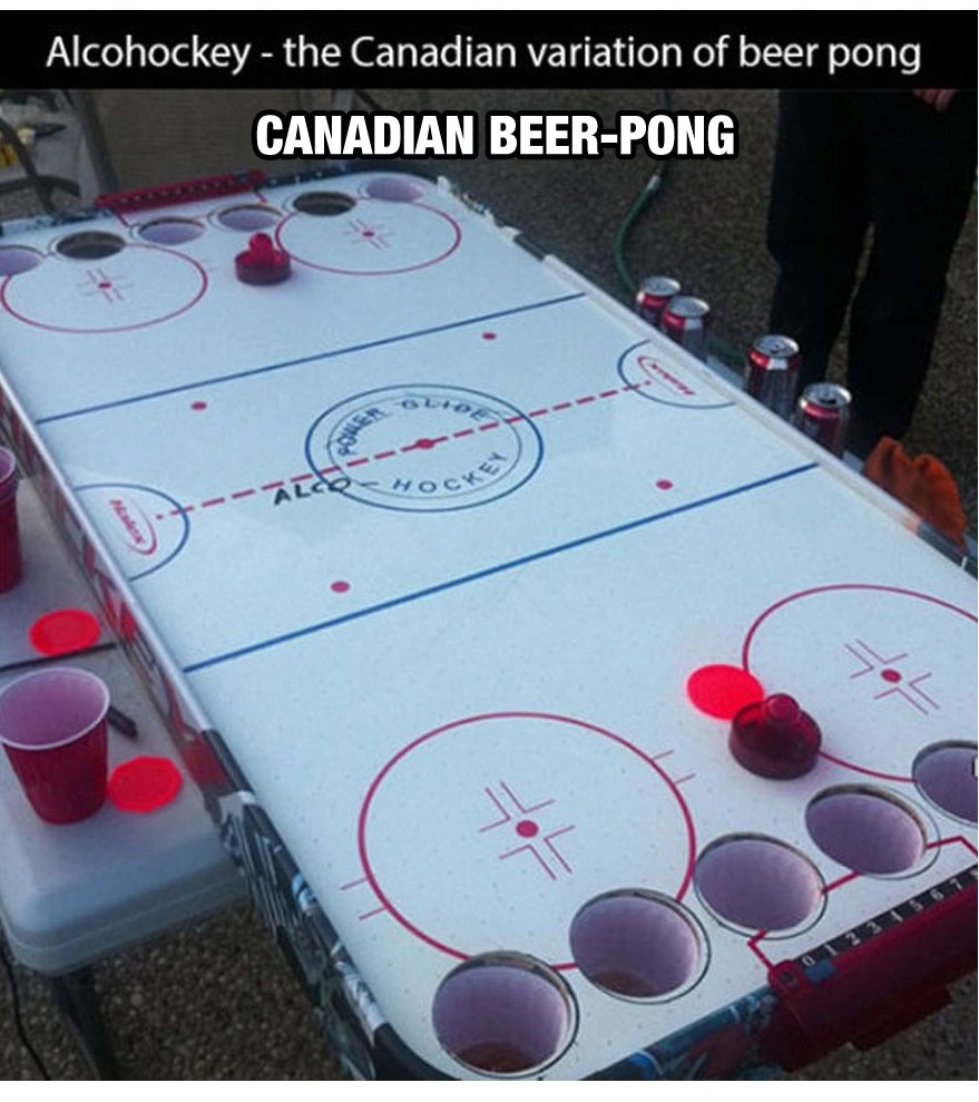 air hockey beer pong - Alcohockey the Canadian variation of beer pong Canadian BeerPong Hoc