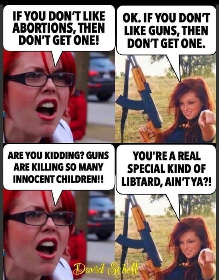 libtard on guns - If You Don'T Abortions, Then Don'T Get One! Ok. If You Dont Guns, Then Don'T Get One. Are You Kidding? Guns Are Killing So Many Innocent Children!! You'Re A Real Special Kind Of Libtard, Ain'T Ya?! David Sehell