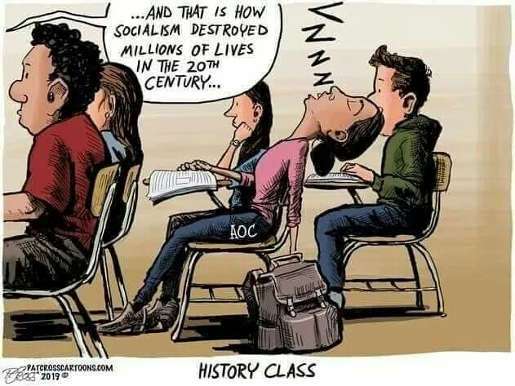 aoc in history class - ...And That Is How Socialism Destroyed Millions Of Lives In The 20TH Century... Vn Nne Aoc 22Acrosscartoons.Com od 2019 History Class