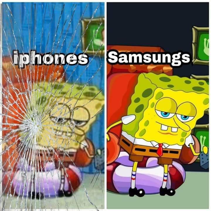 iphone vs android spongebob meme