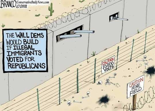democrats and the wall - D Brano Conservative Daily News.com U2018 The Wall Dems Would Build If Illegal Immigrants Voted For Republicans 2 1 Cautiou 100002 1 Volts S Caution Mine Feld