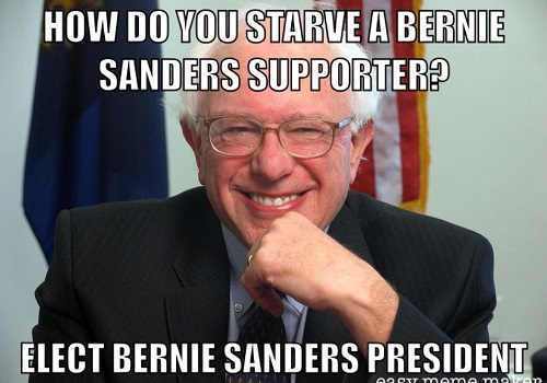 caldera - How Do You Starve A Bernie Sanders Supporter? Elect Bernie Sanders President